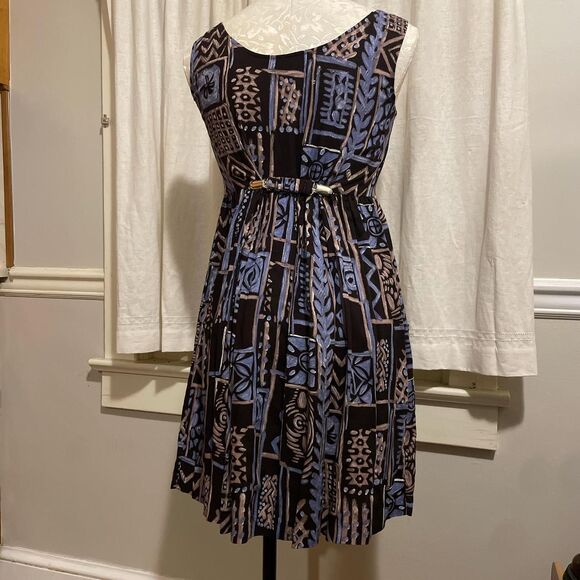 city triangles blue and black multicolor dress with pockets size small - Picture 2 of 8